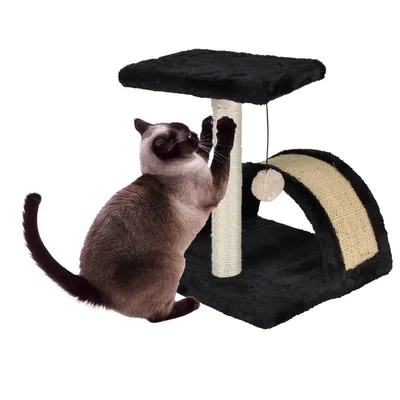 Zdjęcie produktu dla Drapak dla kota z platformą i pomponem, 38 cm