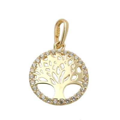 Immagine prodotto di pendant tree of life polished 9k gold