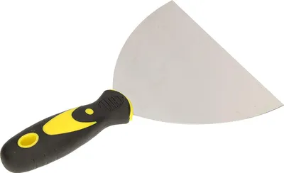Image de KOTARBAU® Spatule de peintre en acier inoxydable 150 mm Spatule de plâtrier Spatule universelle Gratte pour enlever Couteau à palette avec manche en caoutchouc