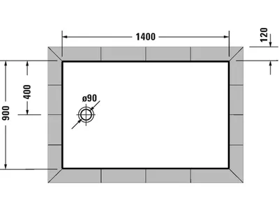 Produktbild von Duravit Tempano Duschwanne, Rechteck, Acryl, 1400x900mm, 720202000000001