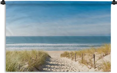 Produktbild von MuchoWow® Wandteppich Wandbehang Strand - Meer - Düne - Sand - Sommer 90x60 cm Tapisserie Dekoration Wandtuch - Wandskulpturen - Bildteppich
