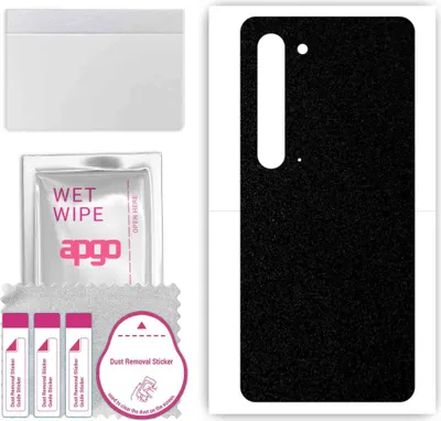 Produktbild von apgo Rückseite Schutzfolie, Skin, kompatibel mit Sharp Aquos R5G, Hinten Displayschutzfolie aus Vinylfolie, kratzfest, einfache Montage - Mattschwarz