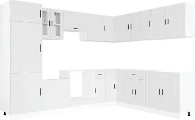 Produktbild von vidaXL 14-tlg. Küchenschrank-Set Porto Weiß Holzwerkstoff