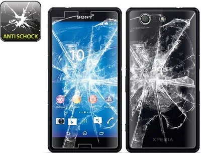Produktbild von 2x Panzerfolie für Sony Xperia Z3 Compact ANTI-SCHOCK Displayschutzfolie KLAR FB