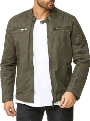 Produktbild von Red Bridge Herren Jacke Übergangsjacke Bikerjacke gesteppt Schwarz