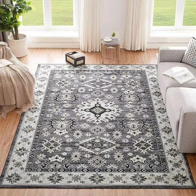 Productafbeelding van Famanu vloerkleed, vintage stijl - Zacht en wasbaar, 120 x 170 cm