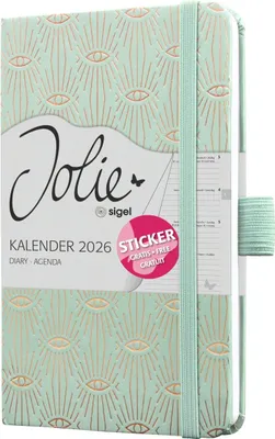 Produktbild von Wochenkalender Jolie ca. A6 Hardcover Mystic Aquamarin 2026.