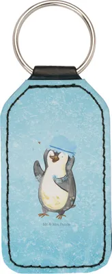 Produktbild von Mr. & Mrs. Panda Schlüsselanhänger Pinguin Duschen - Eisblau - Geschenk, Dusche, Pinguine, Duschkonzert, schlüssel anhänger, Singen, Taschenanhänger, für, Mit Spruch