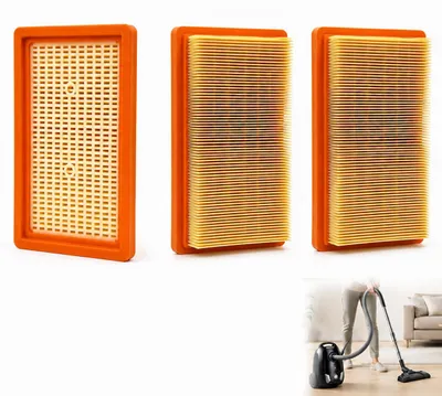 3er-Pack Ersatz-Faltenfilter für Kärcher WD4–WD6, MV4–MV6, HEPA, waschbar