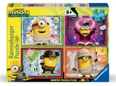 Zdjęcie produktu dla Puzzle 4x100 Minions - Ravensburger