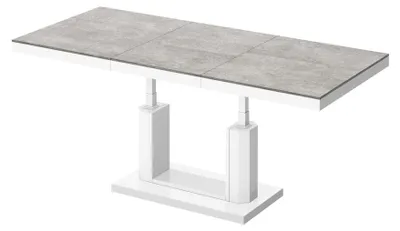 Produktbild von Design Couchtisch Tisch H-120 Hochglanz stufenlos höhenverstellbar ausziehbar Esstisch
