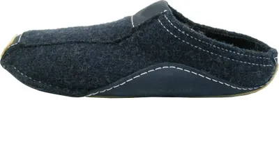 Produktbild von Haflinger Damen Herren Pantoffel Hausschuh Wolle Pocahontas 411001, Größe:42 EU, Farbe:Blau