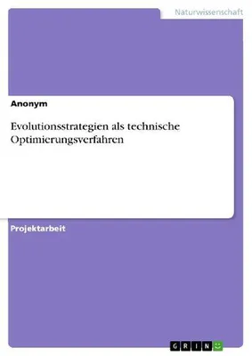 Produktbild von Evolutionsstrategien als technische Optimierungsverfahren