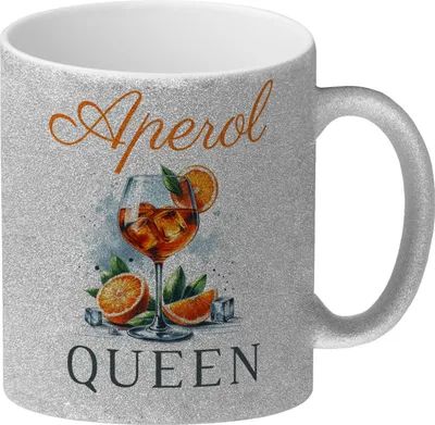 Produktbild von Aperol Queen Glitzer-Kaffeebecher