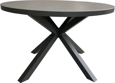 Produktbild von Tisch Almeria 120cm rund light grey Aluminium
