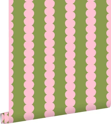Obrázek produktu pro Tapeta ESTAhome s grafickým vzorem, růžová a zelená, 0,53 x 10,05 m