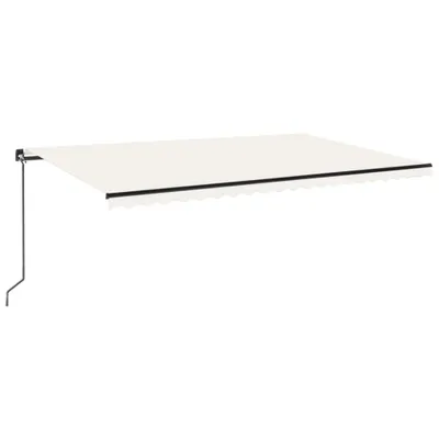 Produktbild von Markise Manuell Einziehbar mit LED 500x300 cm Creme