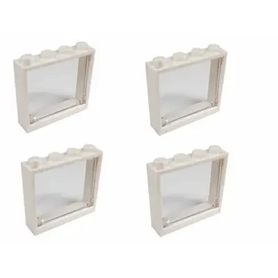 Immagine prodotto di LEGO® City 4 Finestre bianche con vetri trasparenti da inclinare NUOVO! Quantità 4x