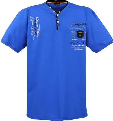 Produktbild von Übergrössen Hippes T-Shirt Kurzarm LAVECCHIA 2042 Royalblau 6XL