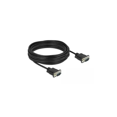 Produktbild von DeLOCK Seriell Kabel RS-232 D-Sub 9 Stecker zu Stecker mit schmalem Steckergehäuse 10 m, Schwarz, 10 m, RS-232 Sub-D9, RS-232 Sub-D9, Männlich, Männlich