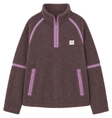 Produktbild von Mazine Teddy-Fleece Half-Zip  - Damen Kunstfelljacke, Größe:L, Farbe:sparrow