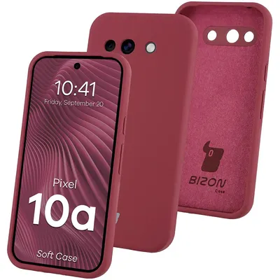 Produktbild von Silikon Handyhülle für Google Pixel 10a, Bizon Soft Case, Pflaumenfarbe