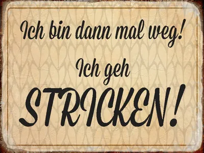 Produktbild von vianmo Holzschild 30x40 cm ich geh stricken