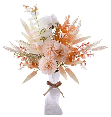Productafbeelding van Omgoods - Realistische Kunstbloemen Boeket voor Decoratie, Champagnekleur