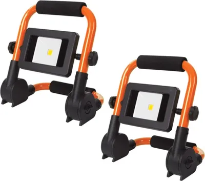 Produktbild von LED Baustrahler klappbar im 2er Set, Fluter Scheinwerfer für die Baustelle außen