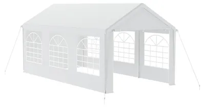 Productafbeelding van Partytent 3x6 meter met 4 zijwanden, waterdicht, zonbescherming, wit