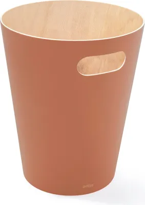 Immagine prodotto di Umbra Abfalleimer Woodrow, Papierkorb, Mülleimer, Birke, Terrakotta Braun, 7.5 L, 082780-1258