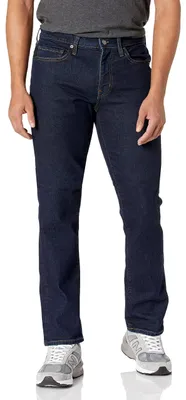 Productafbeelding van A. Essentials heren slim-fit jeans - Washed denim, lichtelijk verbleekt, maat 32W / 33