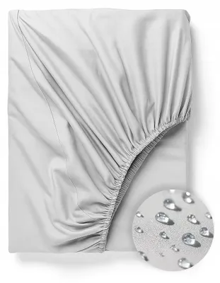 Produktbild von Fitizzio Wasserdichte Spannbettlaken mit Gummizug Grau 160x200 cm