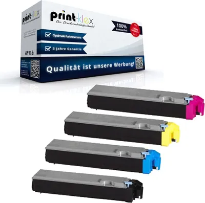 Produktbild von 4x Kompatible Tonerkartuschen für Kyocera5015 N TK-520 BK TK-520 C TK-520 M TK-520 Y Black Cyan Magenta Yellow - Office Plus Serie