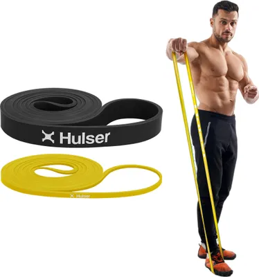 Productafbeelding van Hulser Fitnessband Set, 2-delig - 2 tot 30 kg - Stretchband - Fitnessbanden voor krachttraining - Gymnastiekband