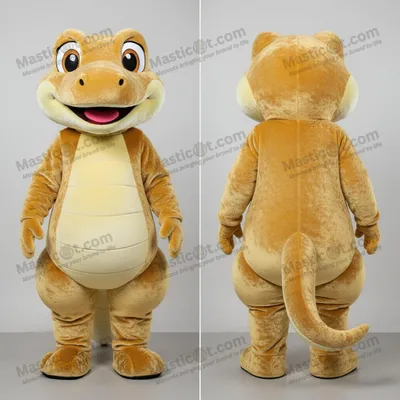 Image de Mascotte MASTICOT de lézard à larges épaules dorées