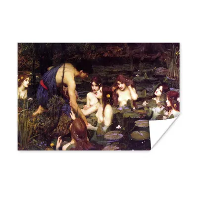 Obrázok produktu pre MuchoWow® Plagát - Hylas a nymfy - obraz Johna Williama Waterhousa - 60x40