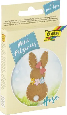 Produktbild von Folia 52920 Mini Filzinies, 15 tlg. Hase