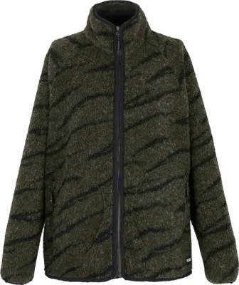 Produktbild von Regatta - "Frankie" Fleecejacke für Damen, Durchgehender Reißverschluss, Teddyfleece RG12074 (42 DE) (Dunkel-Khaki/Schwarz)