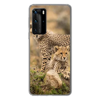 Produktbild von MuchoWow® Handyhülle Schutzhülle Hülle für Huawei P40 Pro Leopard - Jungtier - Natur Silikon Softcase Handy Hülle - Schutz