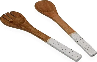 Immagine prodotto di Set di utensili da cucina Versa Speckle in legno di mango 6 x 1 x 30 cm