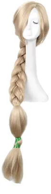 Productafbeelding van Gevlochten pruik, 119 cm - Anime/Cosplay - Hittebestendig - Synthetische vezels - Lange blonde pruik - Authentieke uitstraling