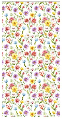 Obrázek produktu pro Ubrus barevné květiny na bílém  40x140cm