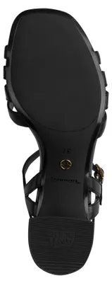 Produktbild von Tamaris Damen Sandalette aus Leder mit Karree Spitze 1-28229-46, Größe:41 EU, Farbe:Schwarz