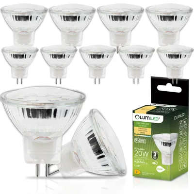 Produktbild von LUMILED Set 10x LED MR11 GU4 2,5W ersetzt 20W 255lm 3000K Warmweiß 12V ?35mm Niedervolt 120° für Einbauspots Deckenleuchten 10er Pack