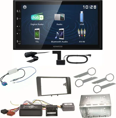 Produktbild von Kenwood DMX129DAB DAB+ Bluetooth USB Einbauset für Audi A3 8P 8PA