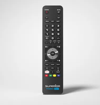 Produktbild von Superior FREEDOM 2v1, DTT, DVD/Blu-ray, Medienzentrum, Media player, SAT, TV, VCR, RF Wireless, Drucktasten, Schwarz