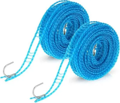 Produktbild von 6er-Druckwäscheset mit Haken, Anti-Slip-Wäscheset, tragbar für Reisen, Camping, Haus, Garten und Camping (5M)