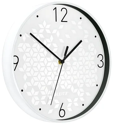 Productafbeelding van LEITZ 9015-00-01 LEITZ Wandklok WOW, quartz uurwerk, wit