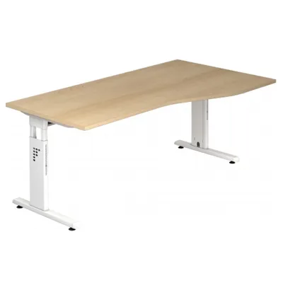 Produktbild von MEGA 18 W - 180 x 100 höhenverstellbar Eiche/Weiß